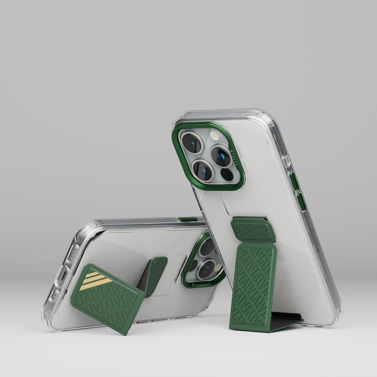 Levelo Morphix Clara Grip Case For iPhone 15 Pro - Green