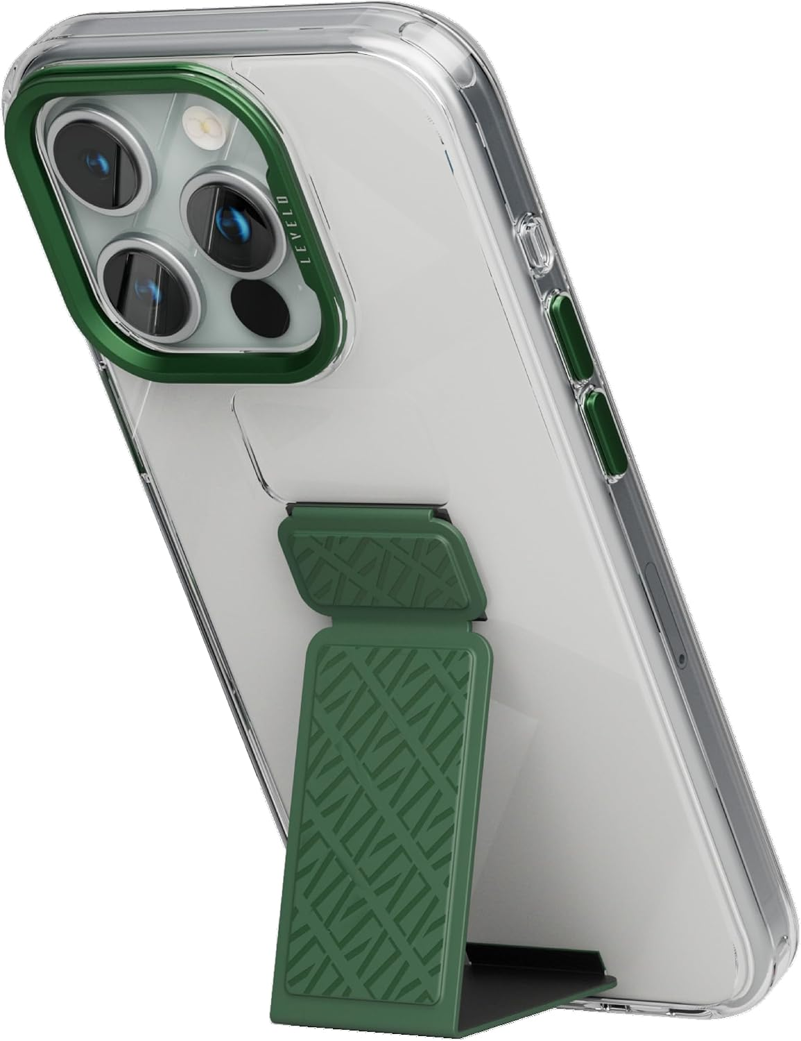 Levelo Morphix Clara Grip Case For iPhone 15 Pro - Green