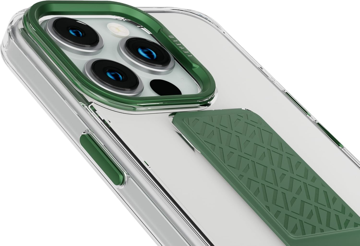 Levelo Morphix Clara Grip Case For iPhone 15 Pro - Green