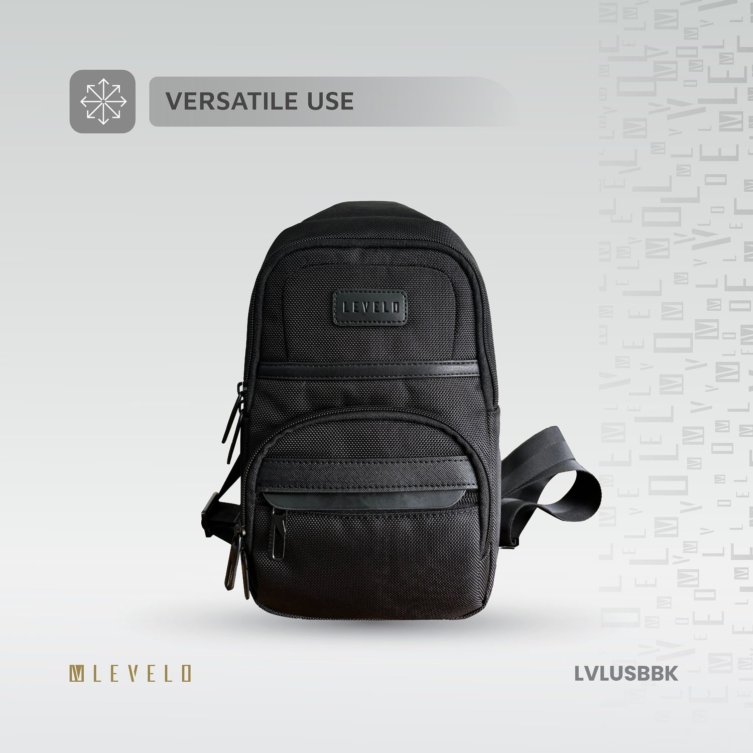 Levelo Urban Sling Bag - Black
