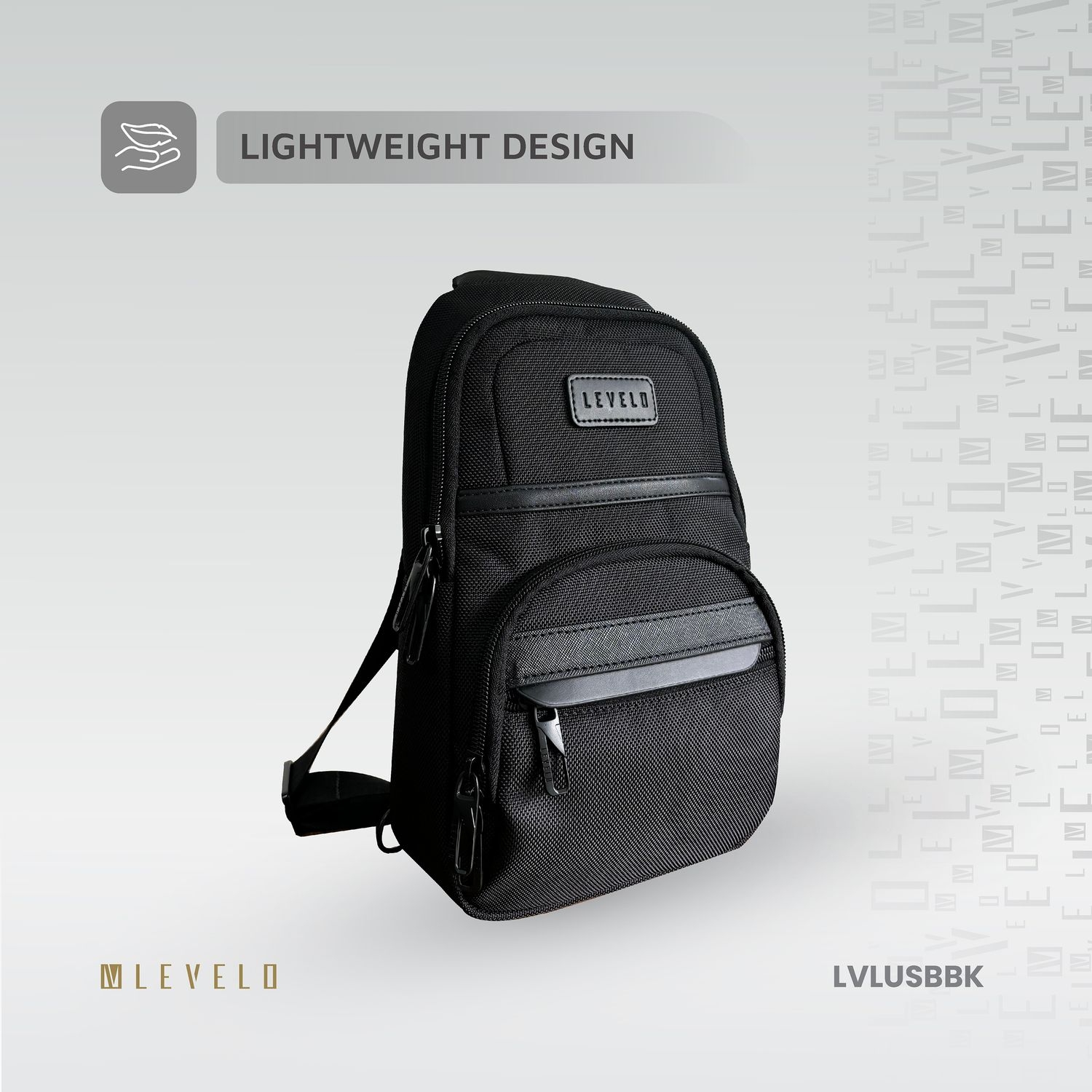 Levelo Urban Sling Bag - Black