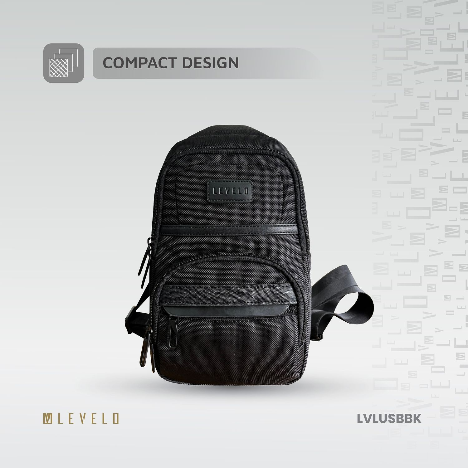 Levelo Urban Sling Bag - Black