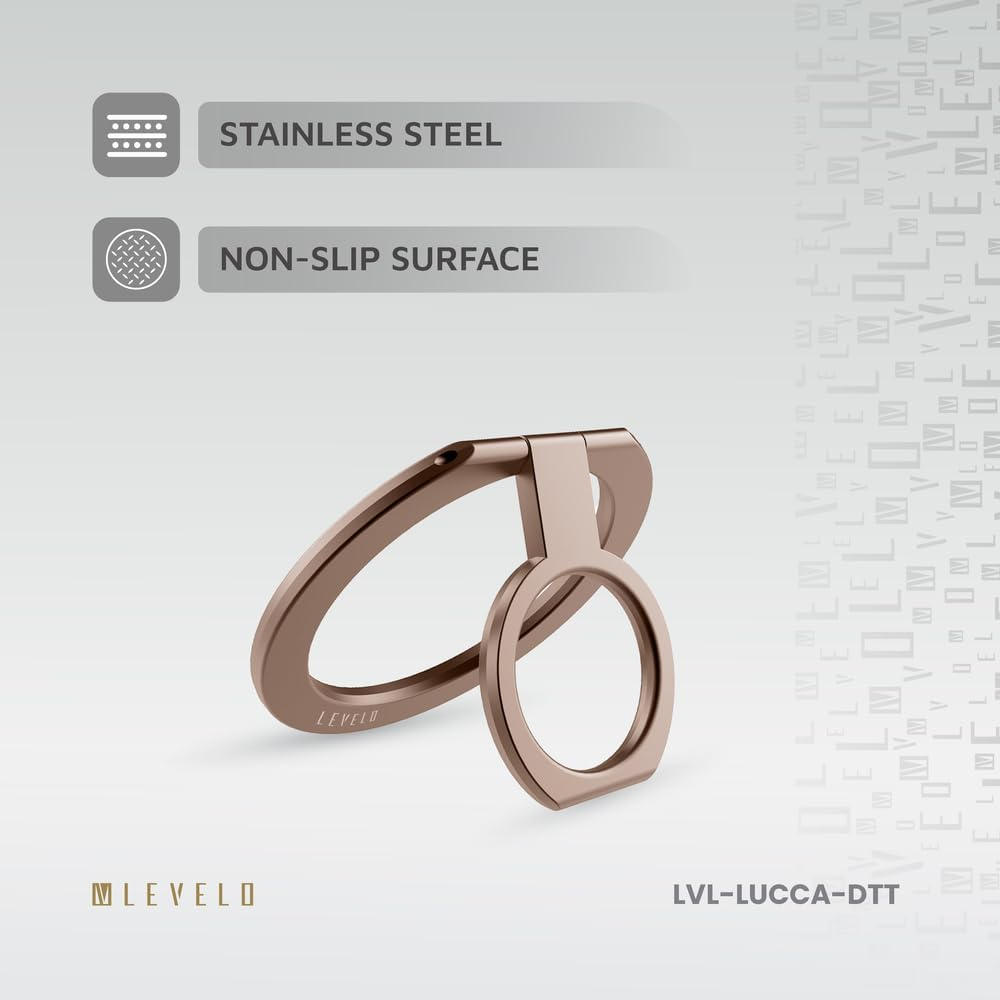 Levelo Lucca Magsafe Phone Ring Holder - Desert Titanium