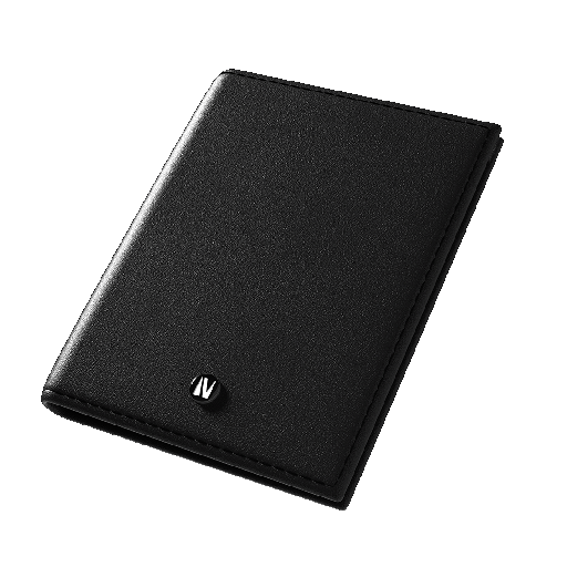 Levelo Bifold Genuine Leather With Debossed Logo Pocket Organizer  LVLBFDPOBK