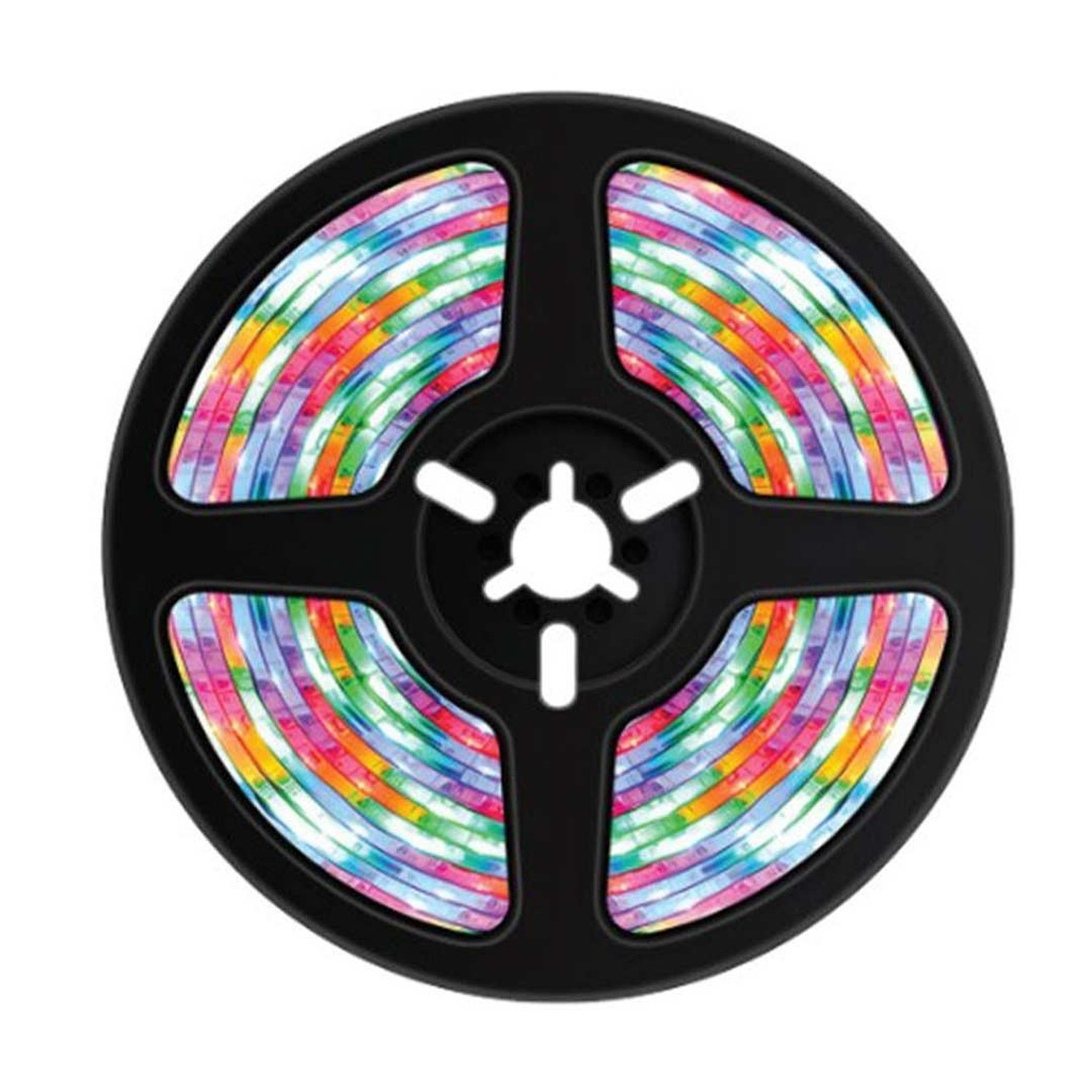 Porodo Blue RGB Light Strip 16.4 Ft Sound Reactive RGB Strip Light with 44 Key Remote