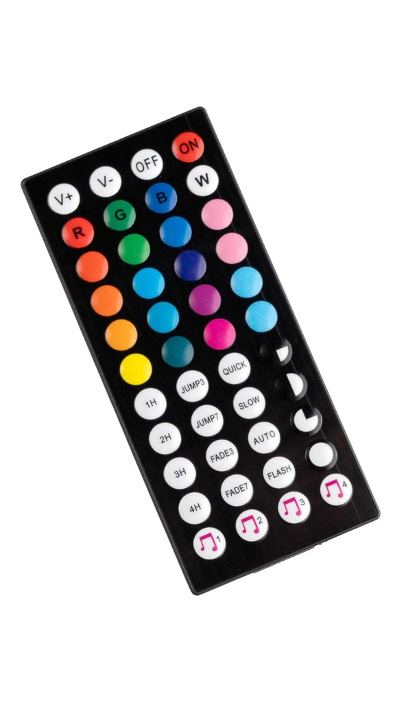 Porodo Blue RGB Light Strip 16.4 Ft Sound Reactive RGB Strip Light with 44 Key Remote