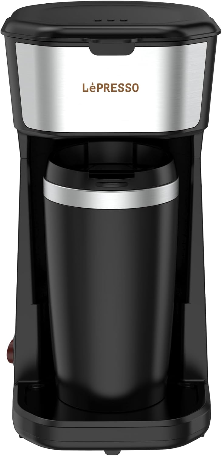 LePresso Coffee Brewer with Travelling Mug 450W - Black