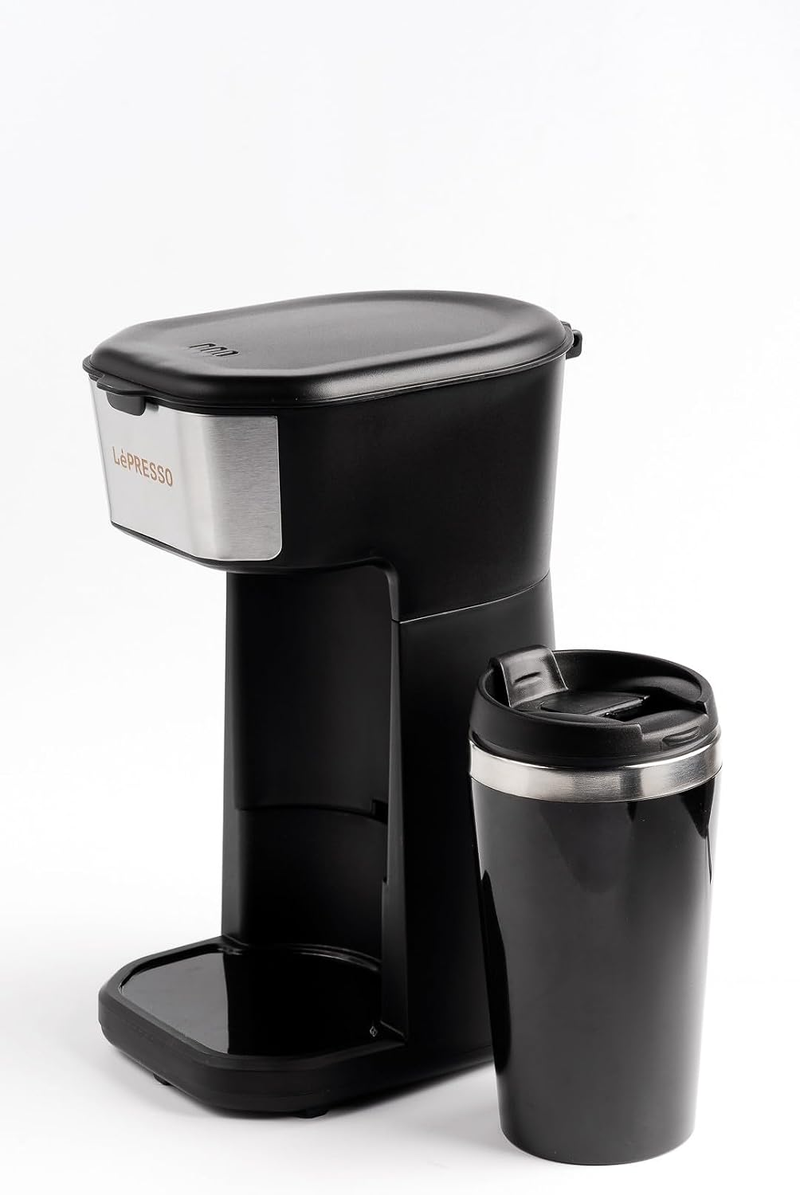 LePresso Coffee Brewer with Travelling Mug 450W - Black