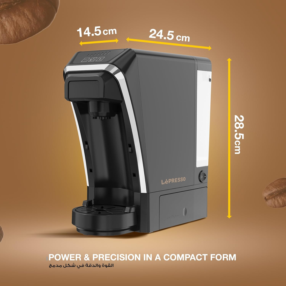 Lepresso Multifunctional Capsule Coffee Machine Cupsule Storage - Black