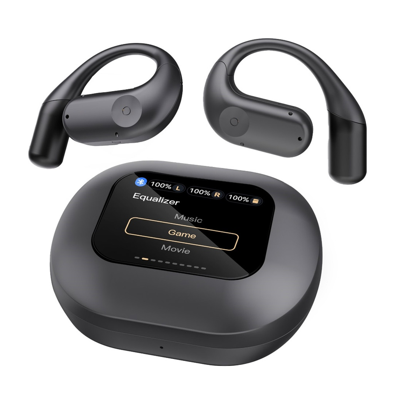 Powerology Open-Ear Air Conduction ENC TWS Earbuds and Charging Case with Display 60mAh8