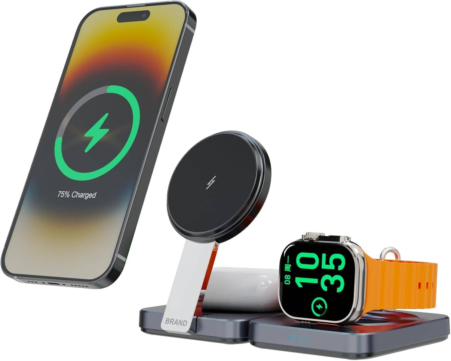 Powerology 3-in-1 Foldable Magnetic Wireless Charger