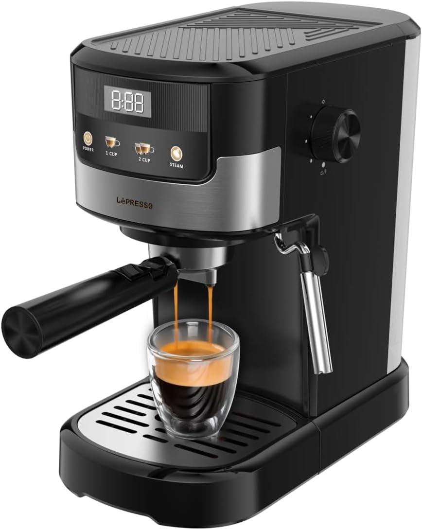 LePresso Suprema 20 Bar 2 cups dualstainless steel filter Coffee Machine - Black