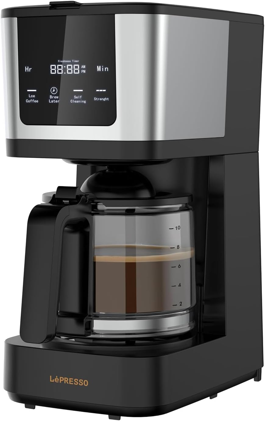 LePresso Rich Brew Drip Coffee Maker 1.25L Jar 900W- Black