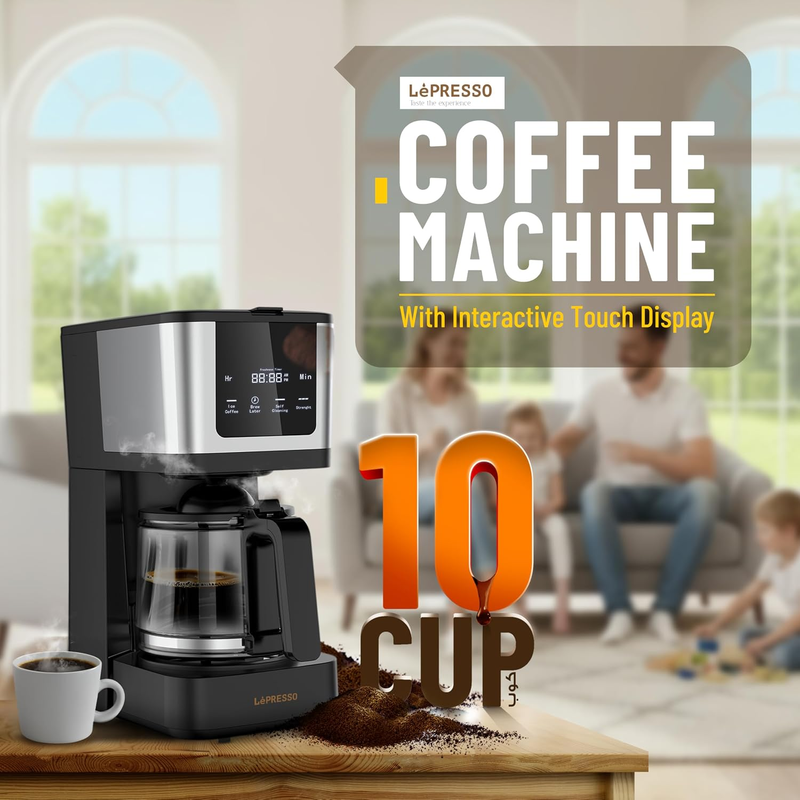 LePresso Rich Brew Drip Coffee Maker 1.25L Jar 900W- Black