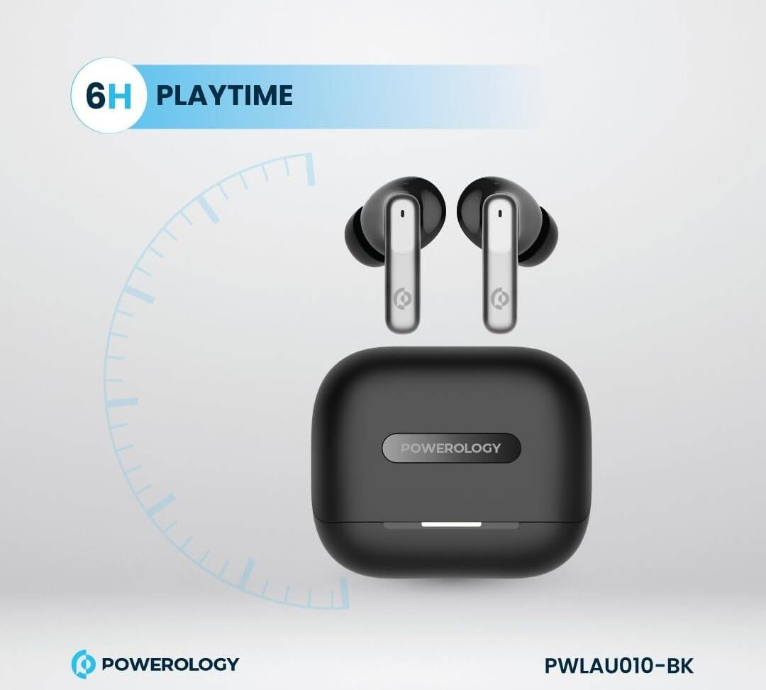 Powerology Hybrid ANC+ENC 6Mic Earphone