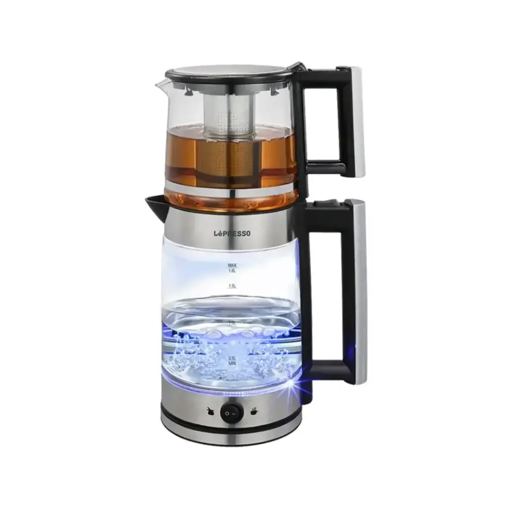 LePresso ThermoBrew 1.8L  Electric Kettle  with 1.2L Turkish Tea Maker - Black