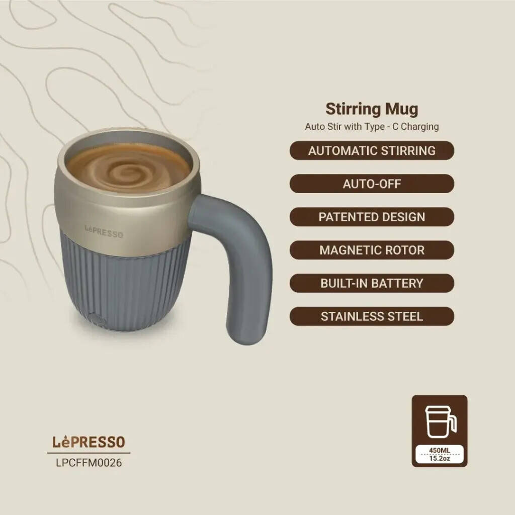 Lepresso StirMate Magnetic Mixing Cup 450ML