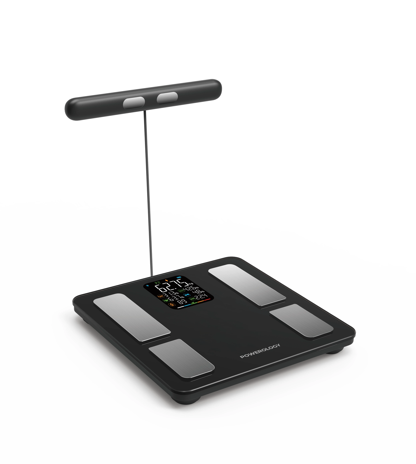 Powerology Advanced Precision 8-Electrode Smart Body Analyzer with Digital Screen Display