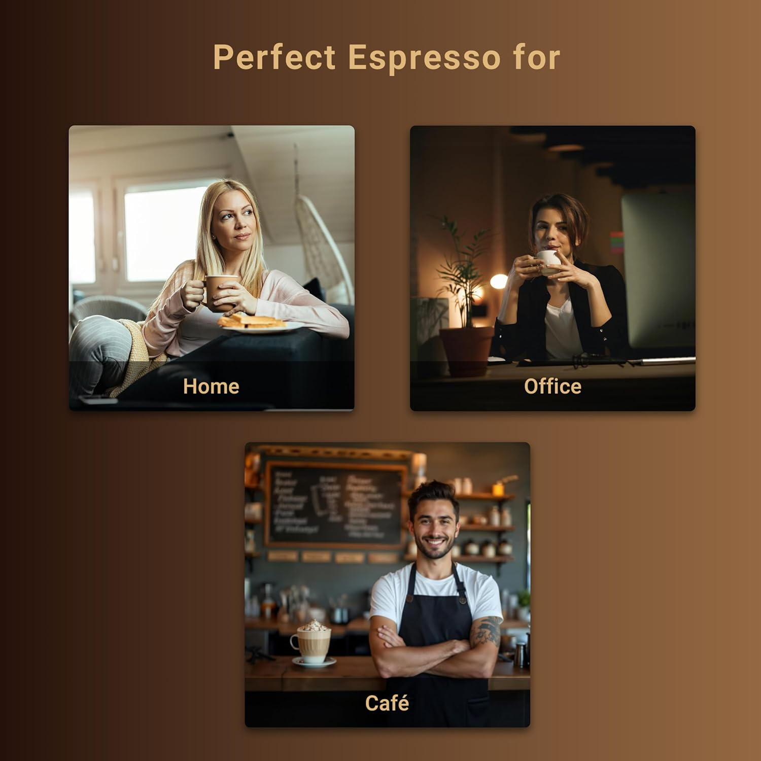 LePresso Commercial-Home Dual Boiler Coffee Machine with Grinder 15- bar ULKA Pump 1.6L - Silver