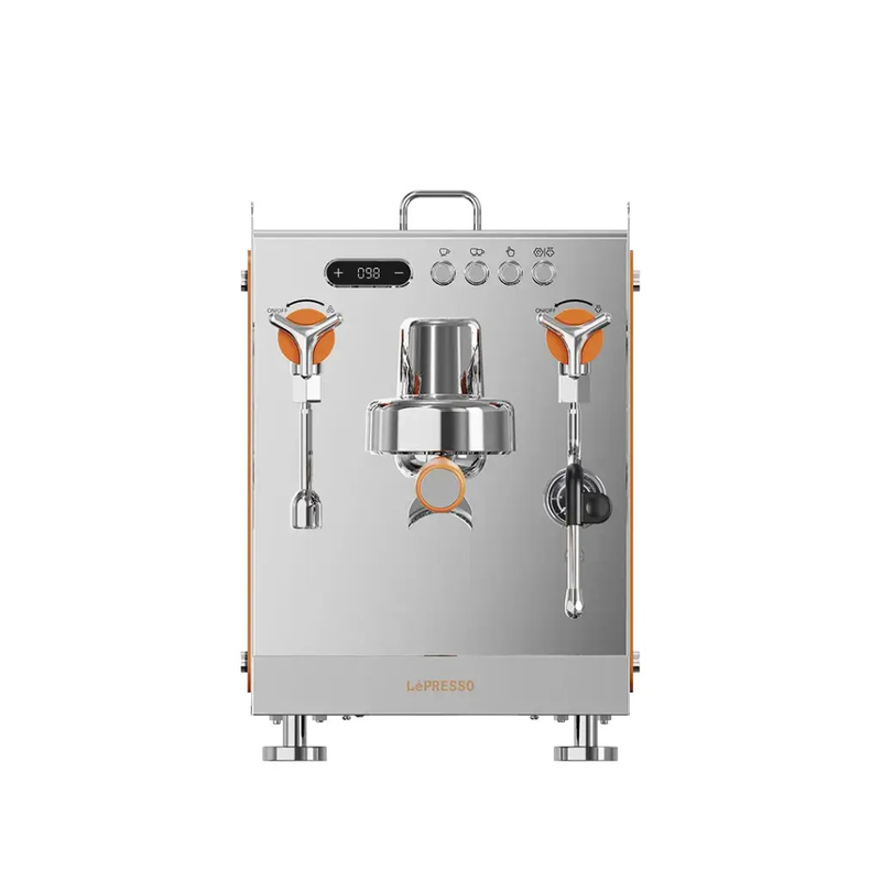 LePresso Commercial-Home Dual Boiler Coffee Machine with Grinder 15- bar ULKA Pump 1.6L - Silver