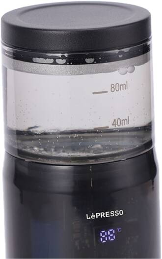 LePresso Portable Mini Espresso Machine with Travel Pouch 100ml - Black