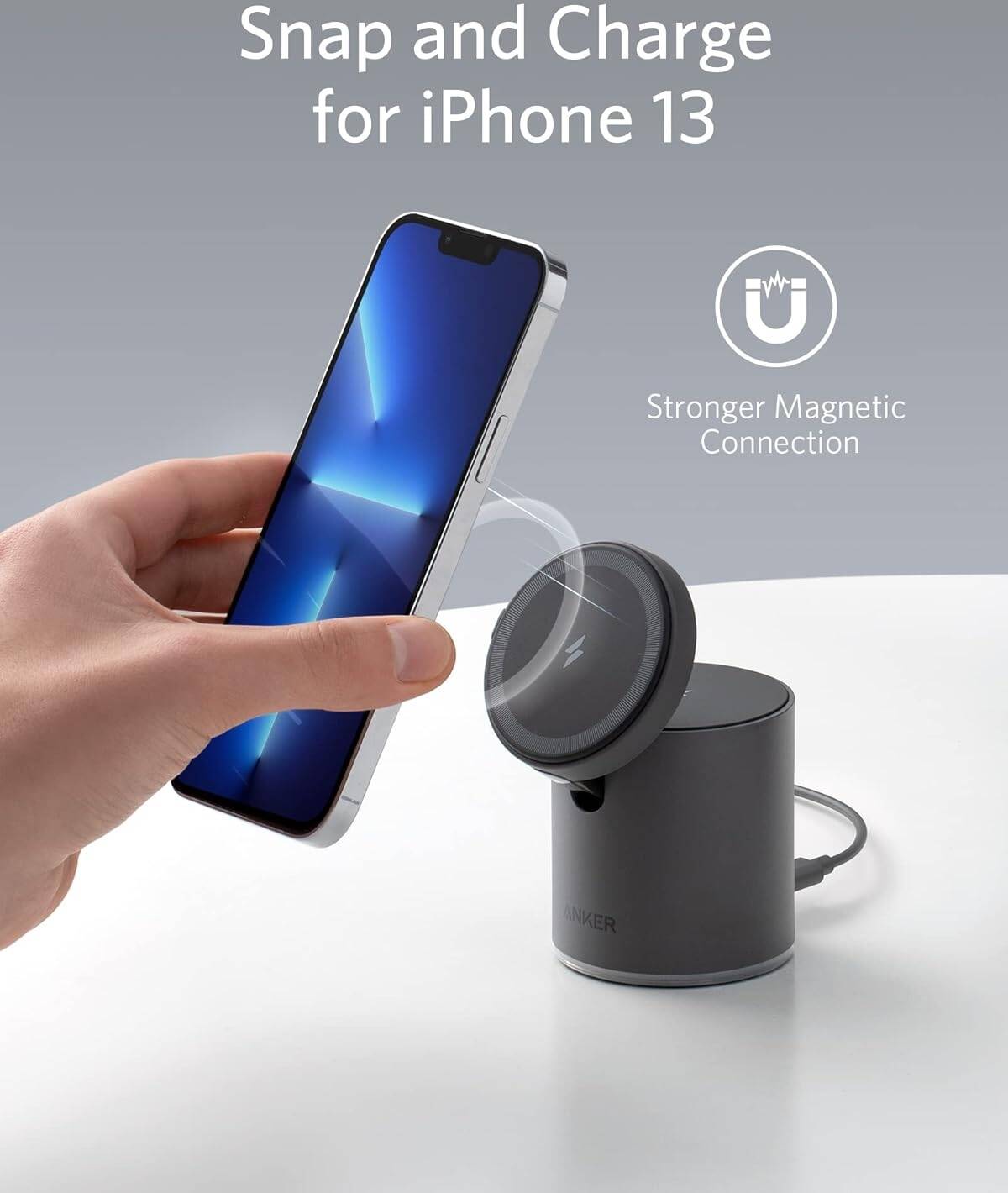 Anker 623 Magnetic Wireless Charger-MagGo B25682 (Black)