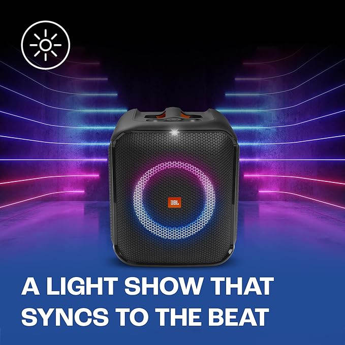 سماعة JBL PartyBox Encore Essential المحمولة للحفلات بتقنية Bluetooth وقدرة 100W – أسود