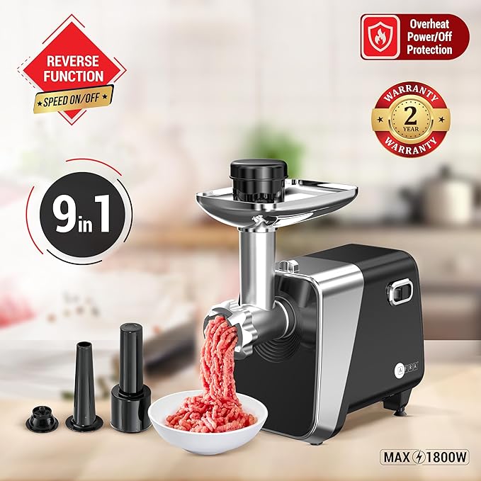 AFRA MEAT GRINDER POWER 1800W BLACK AF-1800MGBK