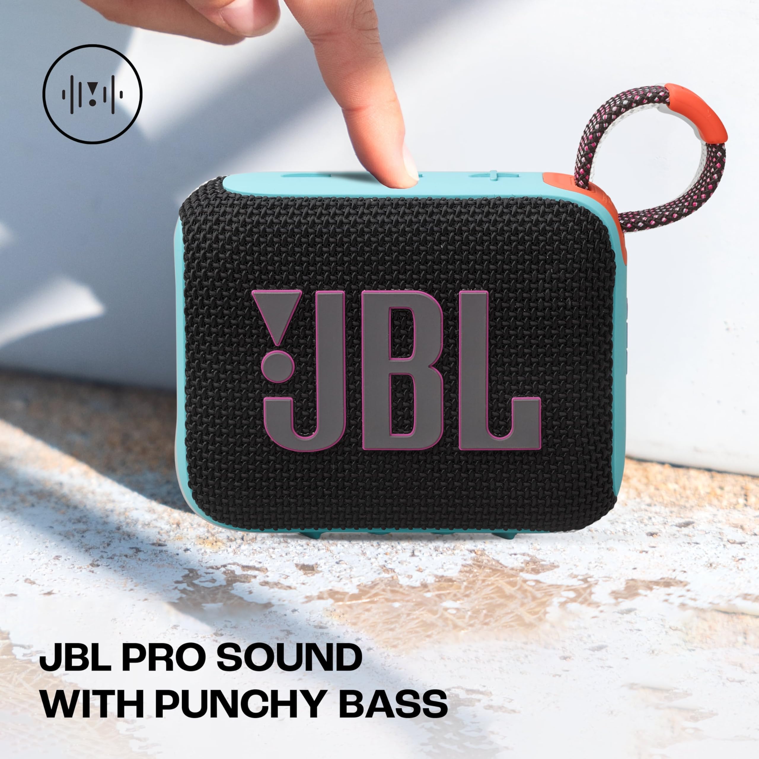 JBL Go 4 Portable Bluetooth Speaker Waterproof IP67 with Punchy Bass – Multi Color