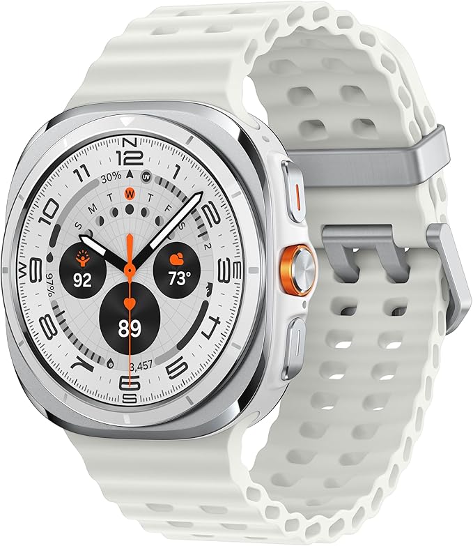 Ultra Watch Pro 49mm AMOLED Smart Watch with Health Monitoring, GPS Style Design & Wireless Charging – White