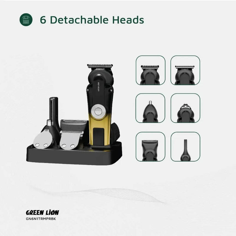 Green Lion 6 in 1 Trim Pro Grooming Kit - Black-5