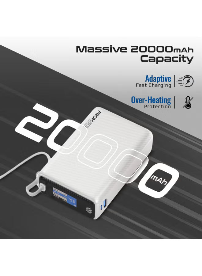 PROMATE Titan-35W 20000mAh Power bank w/ 35W Total Output, 35WPD USB-C-12