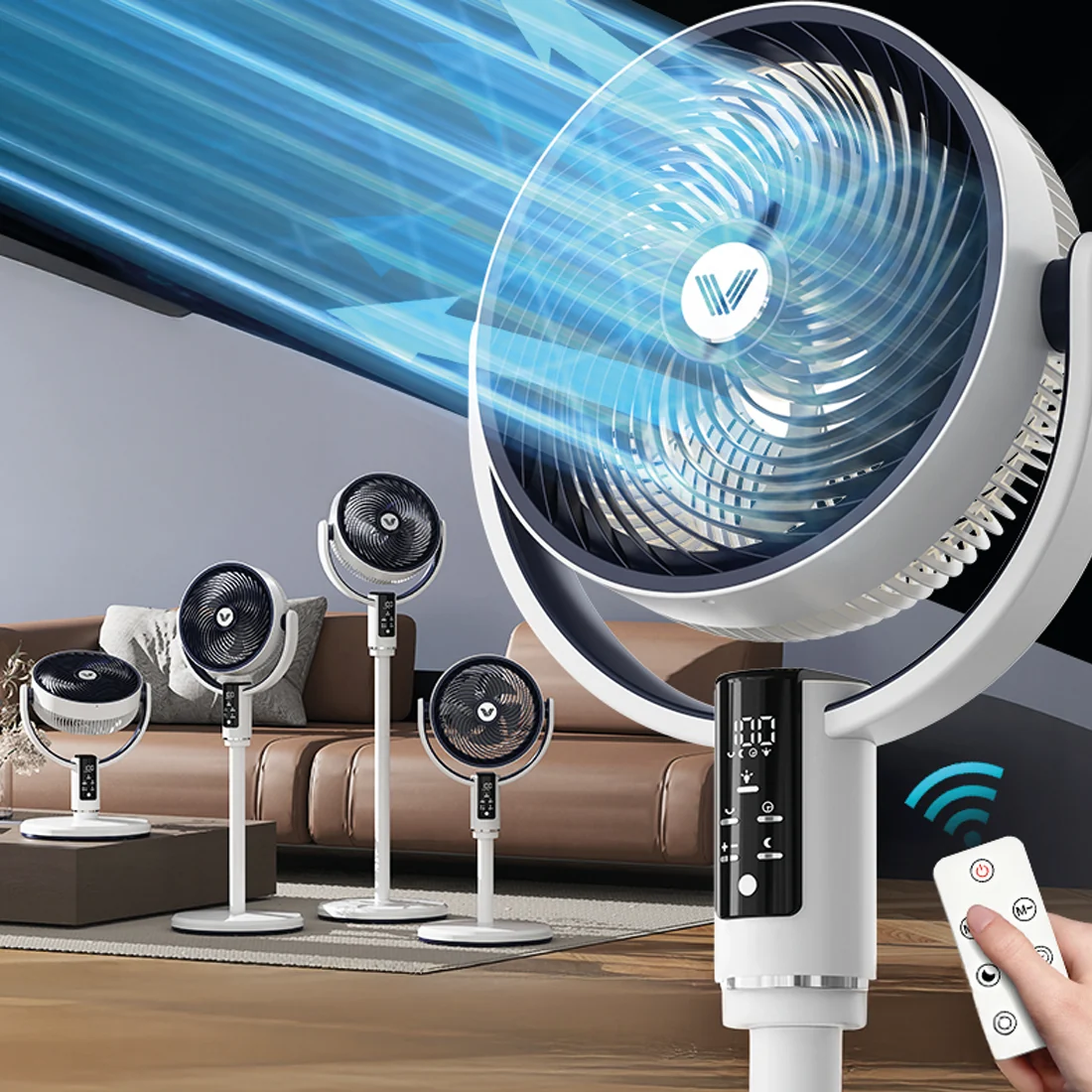 TORIMA  WIRELESS PORTABLE CIRCULATION FAN M: F3 WHITE
