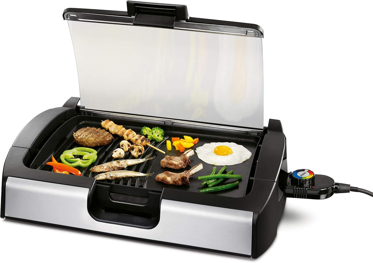 Princess Table Top Grill, Black/Silver,