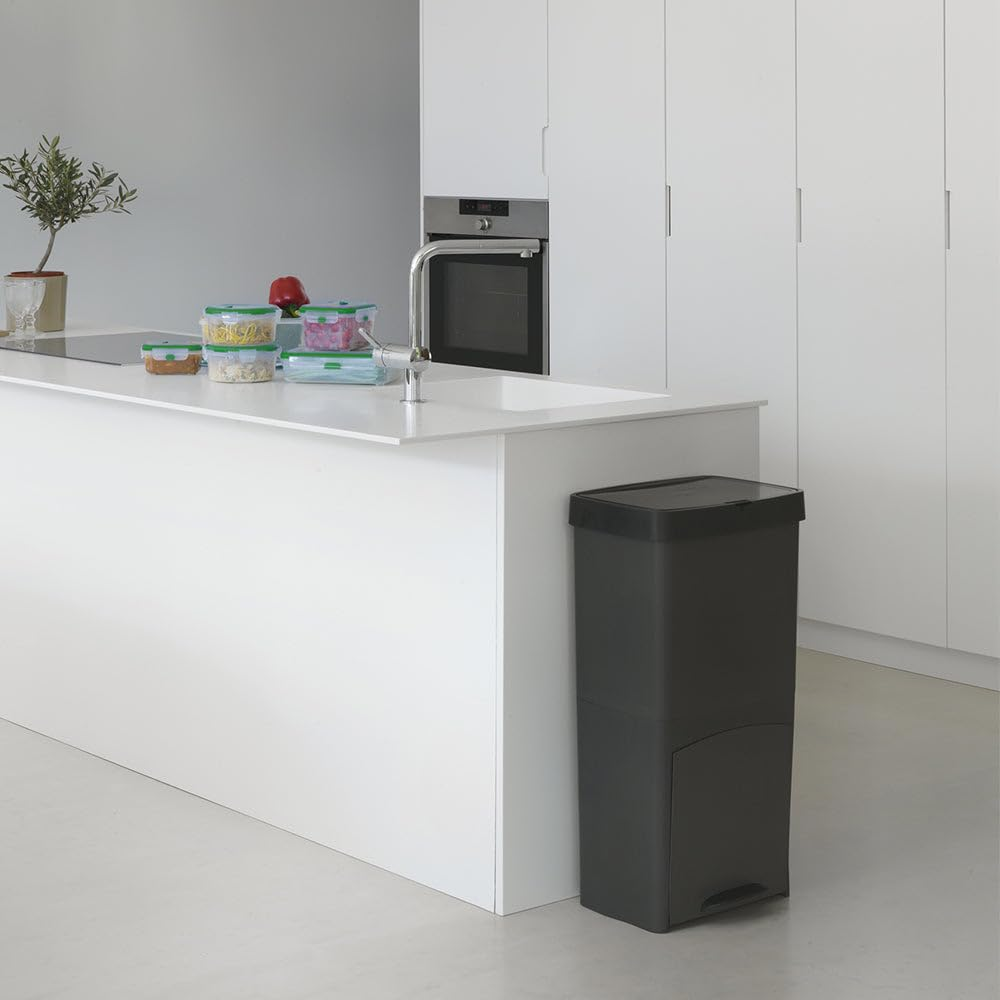 Waste Separation Bin With 3 Compartments - 70 Litres