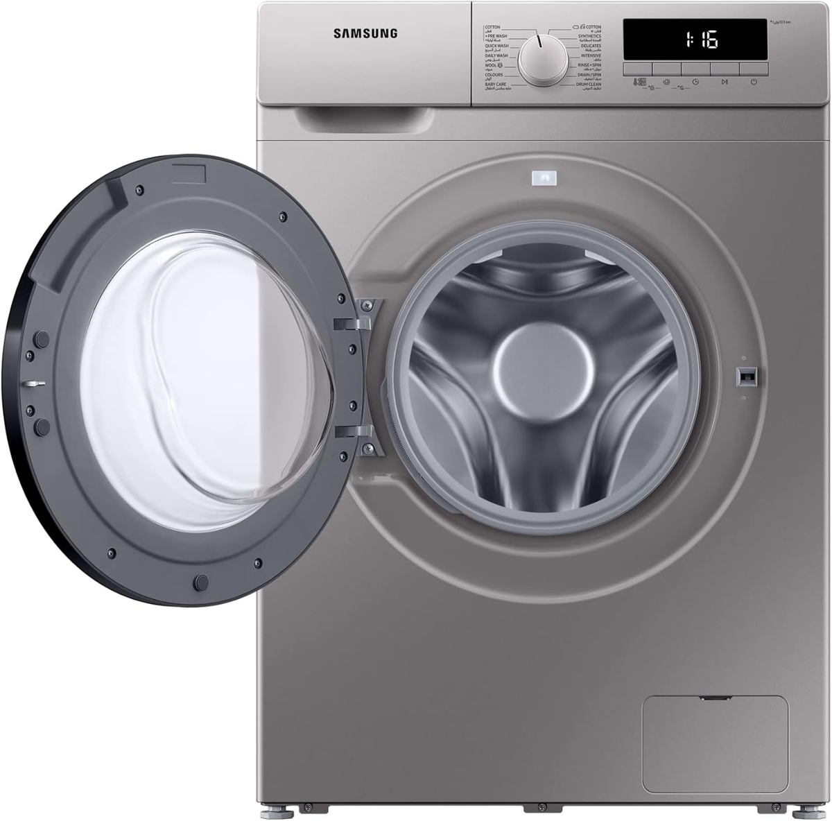 Samsung Front Load Washing Machine with Digital Inverter Technology and Quick Wash 7KG Silver WW70T3020BS/GU