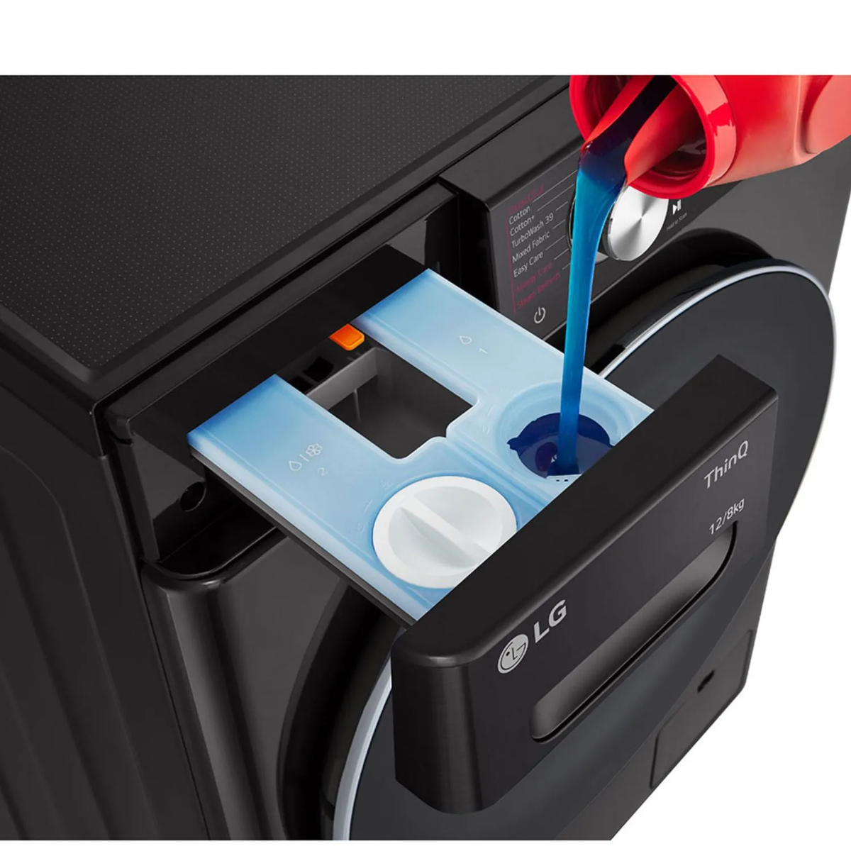 LG 12kg /8 kg Front Load Washer/Dryer AI DD™ Steam TurboWash F4V9BDP2EE