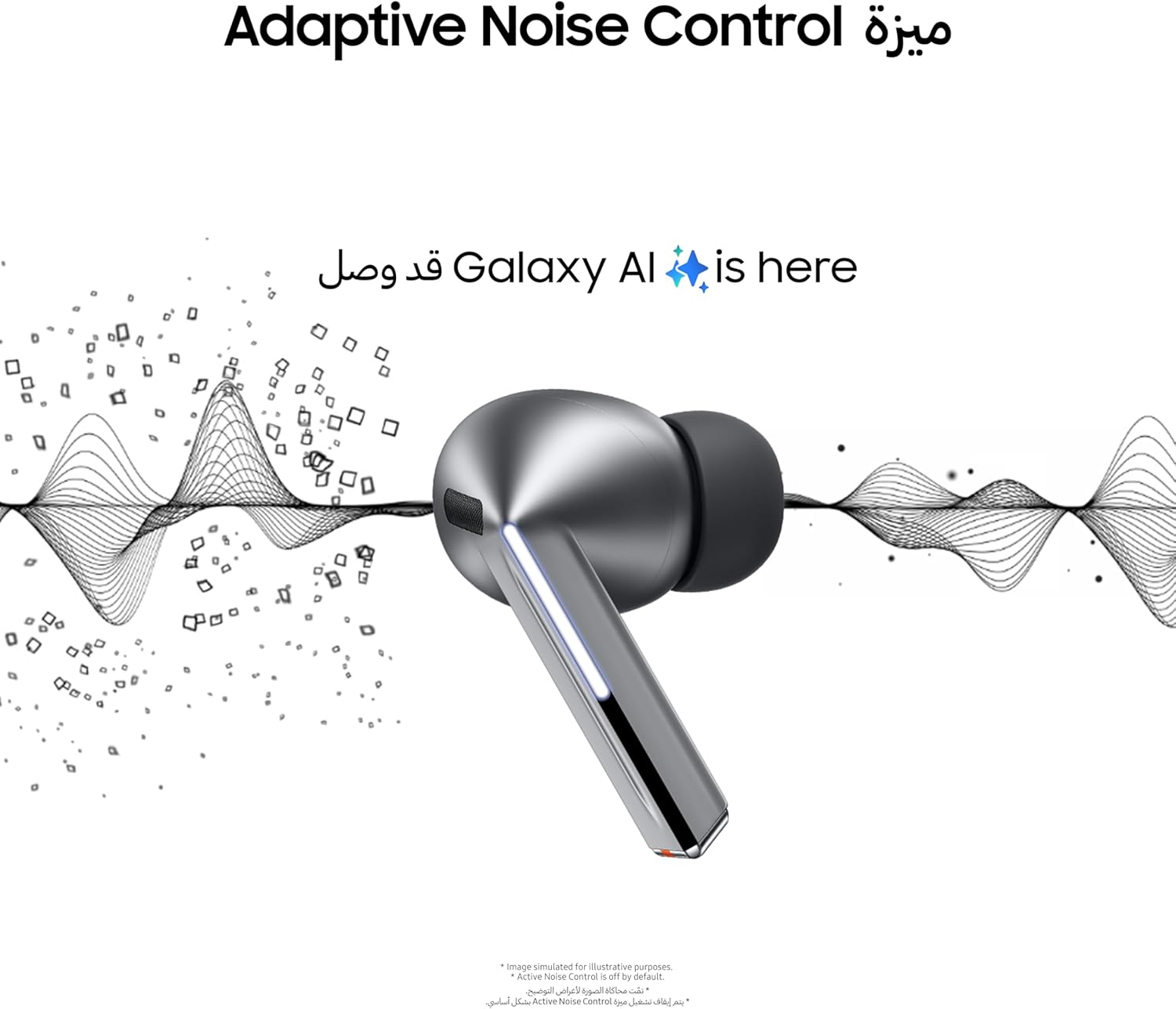 Samsung Galaxy Buds 3 Pro Earbuds ANC Silver SM630NZAAME