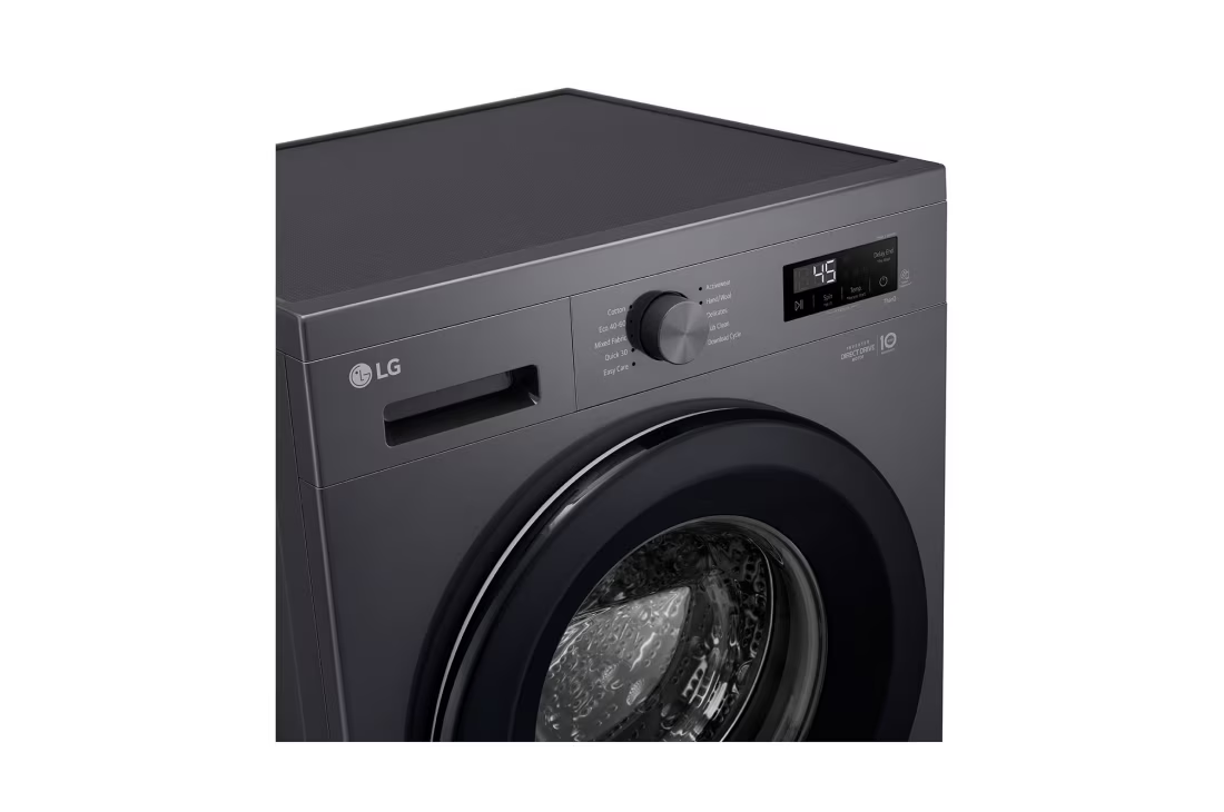 Washing Machine Lg 8 Kg Front Load With Steam Technology & 6 Motion Dd F2Y1Typ6J Black