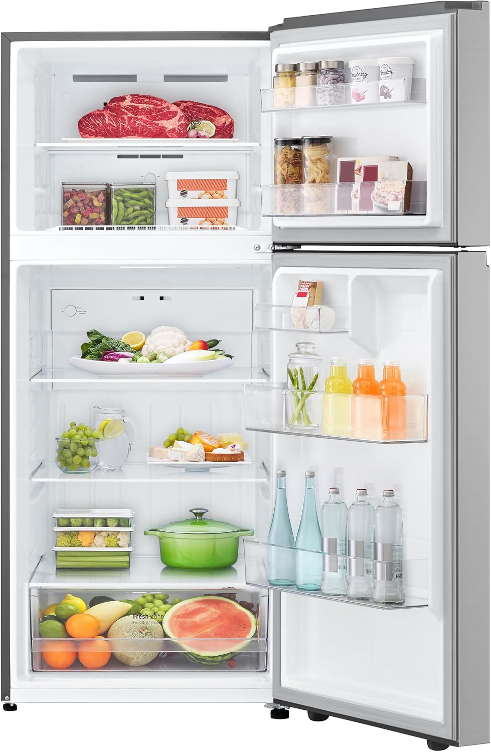 LG Top Mount Freezer Refrigerator GN-R702SFAH, Silver, 496L, 2 Doors
