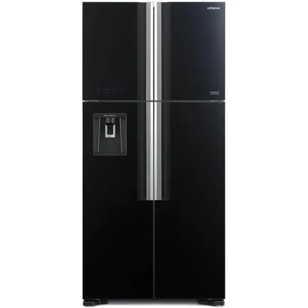 Hitachi Rw760Puk74Gbk Hitachi 760Ltr French Door Refrigerator Made In Thailand Glass Black