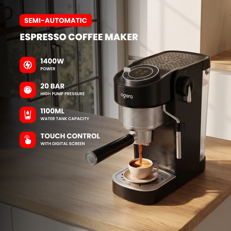 Ogera 3 in 1 Semi Automatic Multi-Functional Capsule Coffee Maker 1400W Power OG1401EC