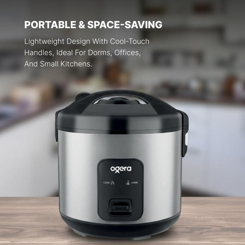 Ogera Electric Rice Cooker 1.8L Stainless Steel Non-Stick Pot 700W OG9503RC