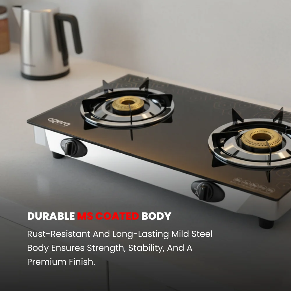 Ogera 2-Burner Gas Stove OG3014GC5 Prong Cast Iron Pan Support