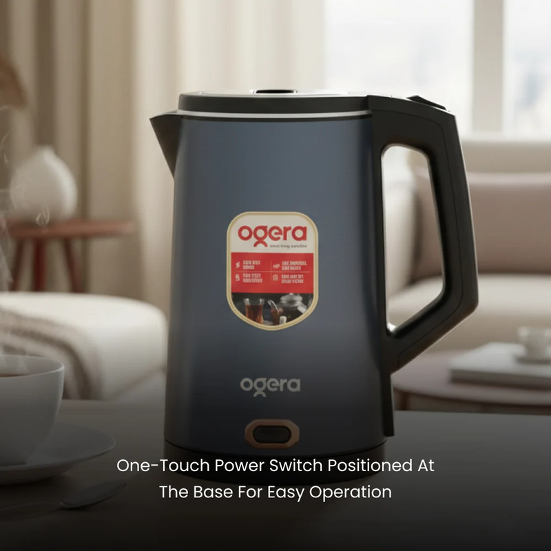 Ogera 1.8L Electric Kettle 1500W Fast Boil Stainless Steel Auto ShutOff & BoilDry OG1511EK