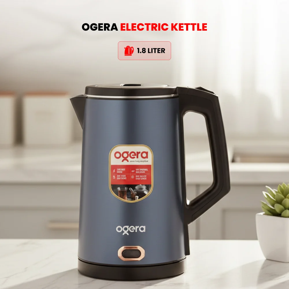 Ogera 1.8L Electric Kettle 1500W Fast Boil Stainless Steel Auto ShutOff & BoilDry OG1511EK