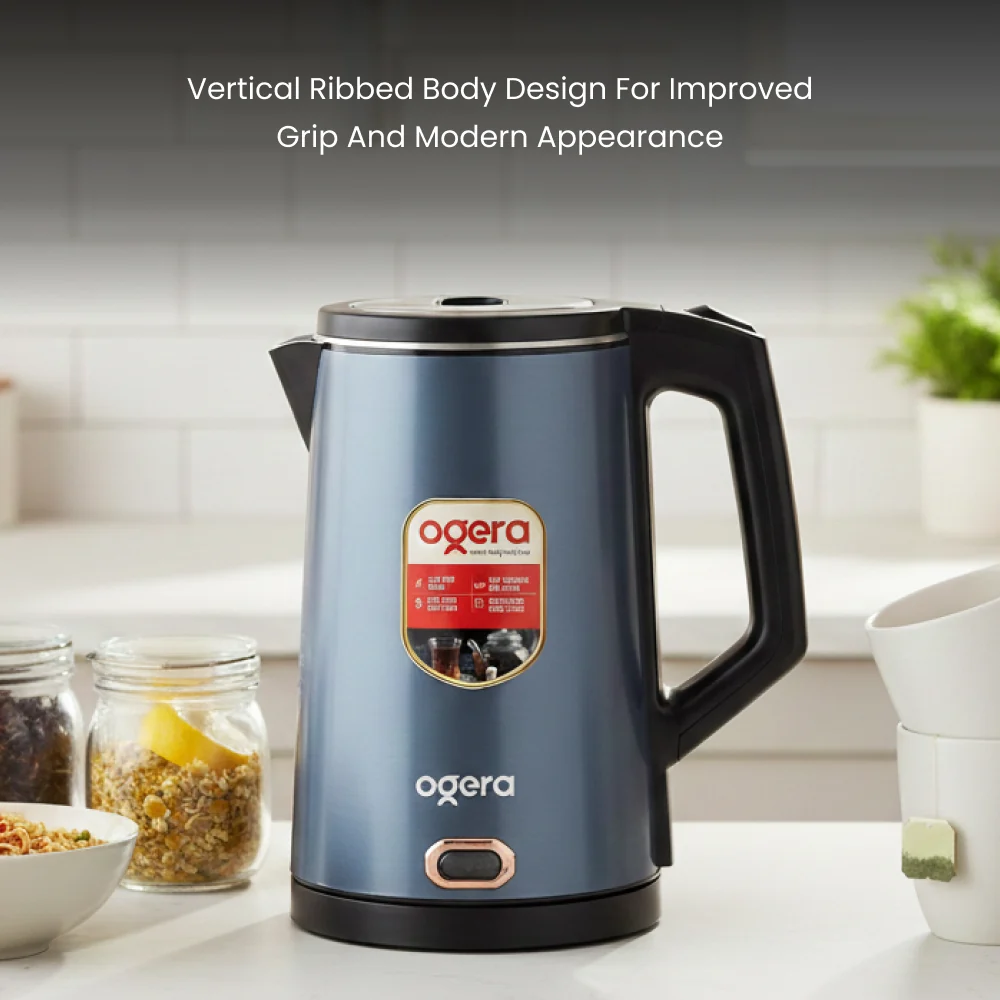 Ogera 1.8L Electric Kettle 1500W Fast Boil Stainless Steel Auto ShutOff & BoilDry OG1511EK