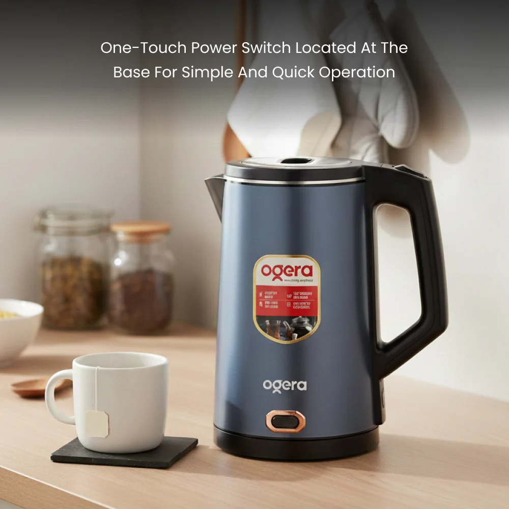Ogera 1.8L Electric Kettle 1500W Fast Boil Stainless Steel Auto ShutOff & BoilDry OG1511EK