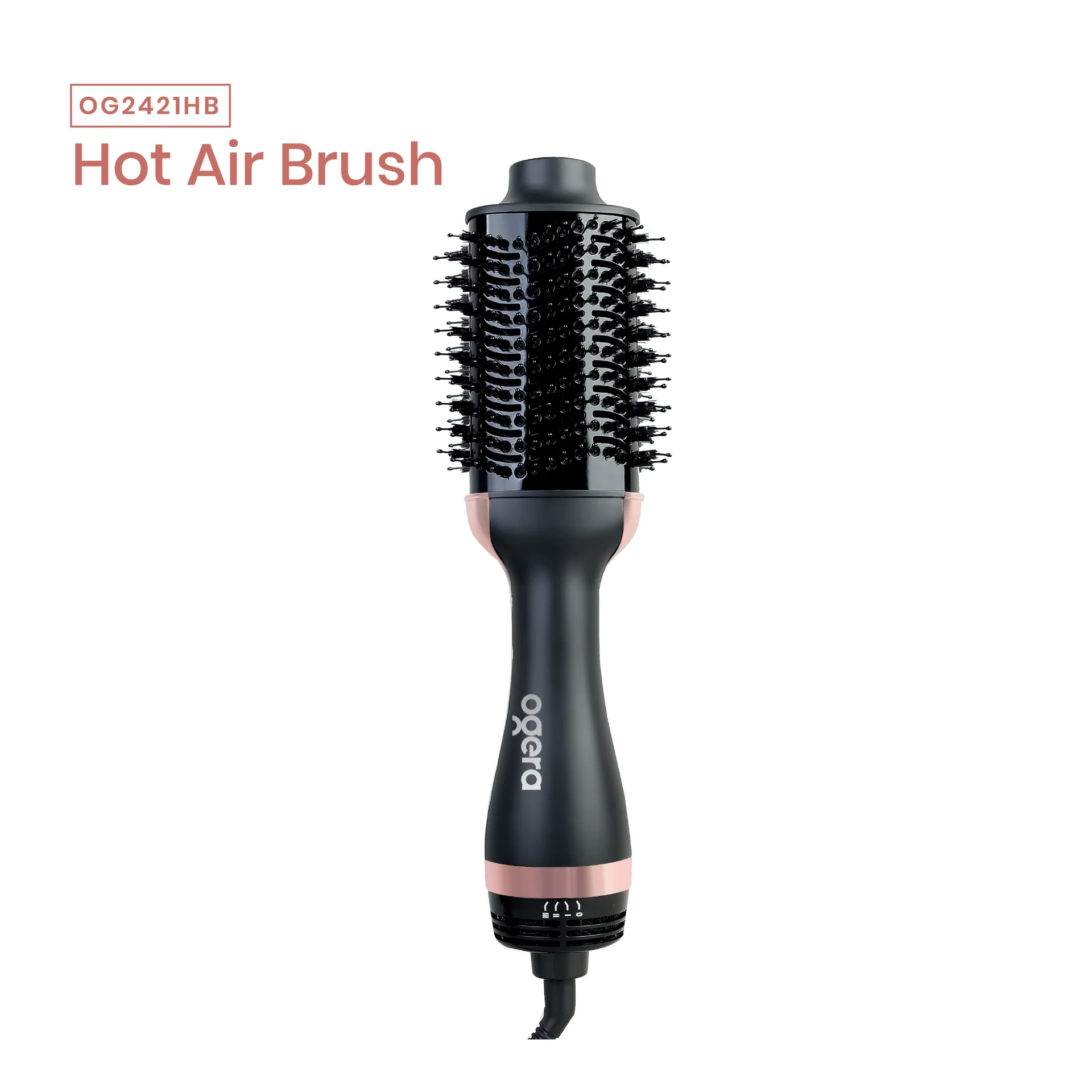 Ogera Hot Air Hair Styling Brush with Round Barrel Volumizing & Smooth Hair Styling Fast OG2421HB