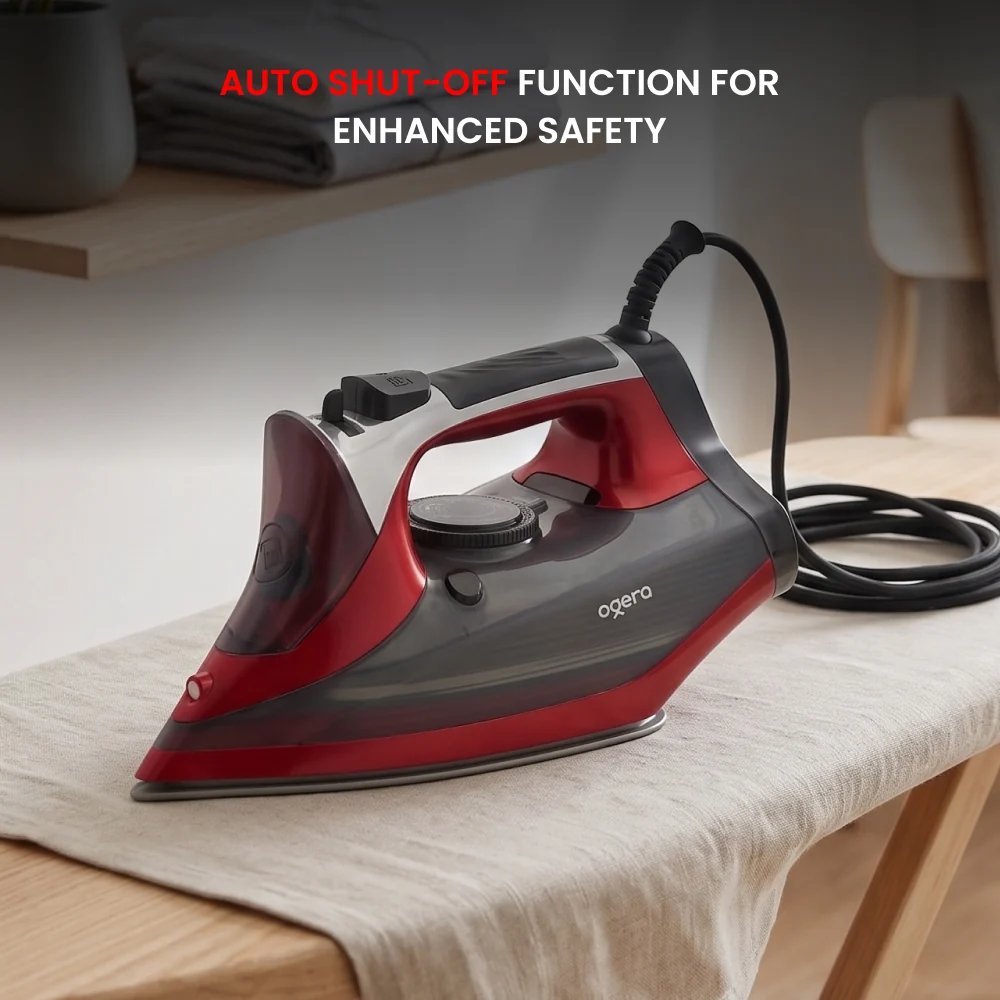 Ogera Steam Iron 2200W Ceramic Soleplate Anti-Drip System Anti-Drip System OG50SI